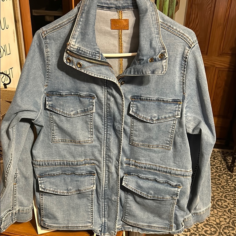 Judy Blue Light Blue Jean Jacket Size Small